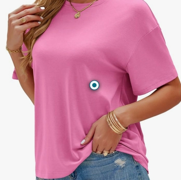 Nwt Artfree sz medium pink oversized tee. - Picture 4 of 7